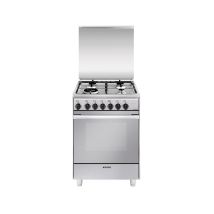 Glem Gas U664mi Cucina Acciaio Inox 4 Fornelli Gas Forno Elettrico 64l 60x60cm