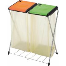 Gimi Nature Plus 2 Cubo De Basura De Acero Y Resina Para Cocina
