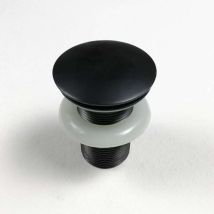 Desagüe clic-clac negro mate de latón – Aleación de zinc y cobre – Diámetro del tubo de escape: 40 mm – Garantía: 5 años