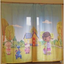 Dottoressa Peluche Coppia Di Tende Per La Cameretta 180x160 Cm