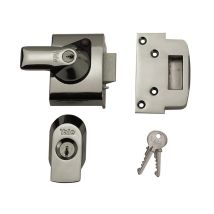 Yale - Locks Bs2 Nightlatch British Standard Lock 40mm Backset Chrome Finish Visi Yalpbs2ch