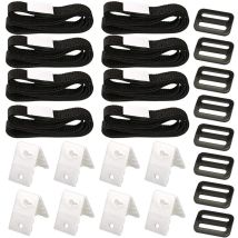 Solar Pool Cover Fixing Kit, Solar Cover Reel Fixing Kit, Pool Cover Roll Belt, Pool Cover Tightening Straps For Pool Tarp Covers
