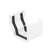 Ferroplast - Unión Perfil Con Junta Cuadrada 70x70 Canalón Eume Blanca Pvc