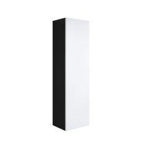 Lettiemobili - Armario Con Patas 2cm Vitrina Mueble De Salón Armario De Pared 1 Puerta 40x167x29cm Modelo Luke V4 Negro Y Blanco Brillo