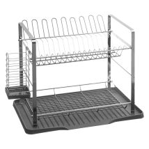 5five Simply Smart - Geschirrabtropfer, 2 Ebenen, Metall, Rot - Secret De Gourmet