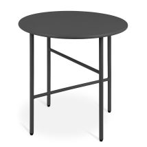 Tavolino Rotondo In Metallo Ø 44 Cm Nero - Bomoe
