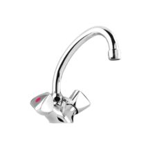 Kramer - Mezclador De Lavabo Con Cabezal Cerámico Y Desagüe Automático De Abs.