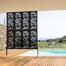 Venus - Pannello In Pvc Traforato - Parasole - Misura: 73x148 Cm - Colore: Nero