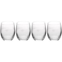 Mikasa Treviso Vaso De Cristal De Vino, 350ml, Juego De 4 Vasos Finos Transparentes Sin Plomo Con Efecto Ondulado Para Celebraciones
