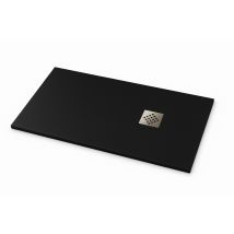 Duschwanne Ardesia Extraflach Farbe Schwarz Ral 9005 75x90cm Abdeckung Aus Edelstahl