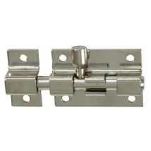 Amig - 50mm Grendelriegel Messing Vernickelt Türriegel Bolzenriegel Schubriegel Riegel