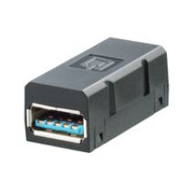 Inserto USB tipo A flangiato per pannelli modulari – 45 x 22 mm – Nero – Weidmuller