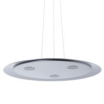 Hängeleuchte Led Pendellampe Esszimmer Pendelleuchte Wohnzimmerlampe, Aus Metall Chromfarben, 3x Led 7,5w 350lm Warmweiß, Dxh 50x150 Cm