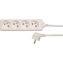 Toya - Elektrisches Verlängerungskabel, Weiß, 4 Steckdosen Mit Erdung, 5 M 72509 Vorel