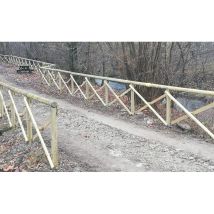 Recinzione In Legno Croce Di Sant’andrea 20 Pezzi Lunghezza 200 Cm Per Giardino - Esterni Da Vivere
