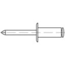 B-Ware Toolcraft Blindniete Aluminium Stahl Flachkopf Din 7337 6 Mm 30 Mm 250 Stück