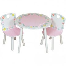 Kidsaw – Country Cottage Table & Chairs – Round Table and 2 Chairs – Durable Paint Finish – Safe Design