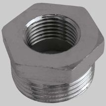 Riduzione Maschio/femmina Ottone Cromata - 3/4 X 1/2