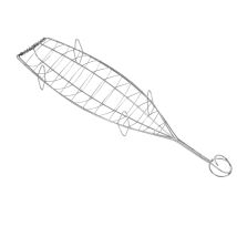 Parrilla de acero inoxidable 18/8 – 54 x 13,5 x 8 cm – Ideal para asar pescado y mariscos – Fácil limpieza