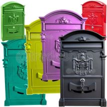 Trade Shop - Traesio - Cassetta Postale Buca Lettere In Stile Antico Classico In Alluminio Verniciato - Rame