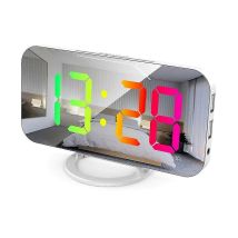 Digitaler Wecker Mit Rgb-farbdisplay, Smart Mirror, Datumsanzeige, Schlafzimmerdekoration ( )