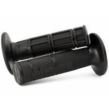 Manopole Domino Off Road Monocomponente Ultra Morbide (22+25 Mm, Lunghezza 120/123 Mm) Senza Foro, Nere