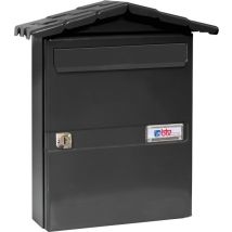Buzón exterior de acero galvanizado – 300 x 240 x 87 mm – Cerradura de seguridad – Diseño decorativo – Varios colores disponibles