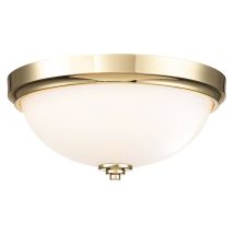 Elstead Feiss Malibu Bowl Semi-flush Deckenleuchte Messing Poliert, Ip44