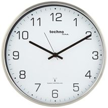 Techno Line Wt 8900 Orologio Da Parete Radio, Metallo, Argento, 33x4.8x33 Cm