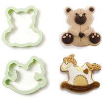 Emporte-pièces Ours En Peluche Et Cheval À Bascule (2 Pièces)
