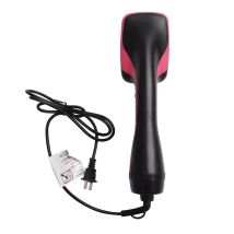 Sèche-cheveux Et Peigne Électrique 2 En 1 Multifonction, Peigne Pour Cheveux Secs Et Humides, Peigne À Air Chaud, Noir Et Rose