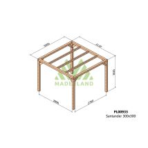 Maderland - Pérgola De Madera Laminada Santander ( ) - Gardeneas - 300 X 300 Cm