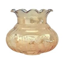 Sevilla Amber Paralume In Vetro 15x15cm Con Bocca 5cm