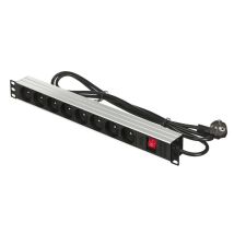 19-zoll-rack-stromverteilerleiste (pdu), 8 X Cee 7/5-steckdosen, Cee 7/7-stecker Mit Schalter