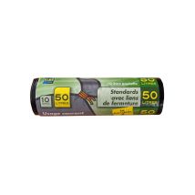 Bolsa De Basura 50 Litros X 10 Negras 24 Micrones - Publicidad Embalaje