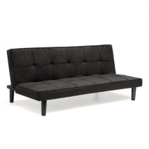 Modus Sofà – Canapé Convertible 2 Places Clic-clac – Dimensions 179 X 91 X 76 Cm – Design Moderne Et Élégant – Pour Petits Espaces – Noir