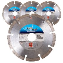 Lot De 3 Disques Diamant 125 X Al. 22,23 X Ht. 7 Mm Béton, Parpaings, Matériaux De Construction - Builder - Omnivor