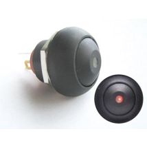 Pulsador unipolar LED rojo – 2.1 V – 50 mΩ – 500,000 ciclos – Poliamida