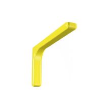 Paket 2 Verchromte Zinkstahl -stützklammern Mit Plastischer Abdeckung Zum Befestigen Der Wandregale - Yellow12 Cm - Yellow