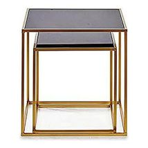 Juego De 2 Mesas Metal Metal (50 X 50 X 50 Cm) 8430852839053 S3604998 Gift Decor