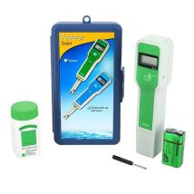 Probador de pH electrónico – Rango de pH 7.2-7.6 – Pantalla digital – Incluye batería y vial de calibración