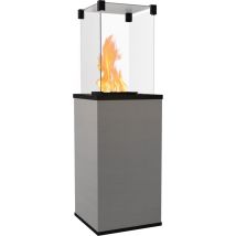 Kratki - Gaskamin Patio Quarzstein Filo Argento Gasheizgerät 4-8,2 Kw