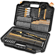 Terratek - 246pc Combination Drill Bit Set, Hss Titanium Twist Drill Bits, Masonry Drill Bits, Wood Drill Bits, Screwdriver Bits & Storage Case
