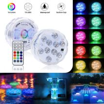 Led Light Rechargeable Led Submersible With Remote Control Wrgb Decorative Color Led Waterproof Night Light Lighting Aquarium Led Above Ground Pool 