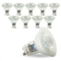 Lot De 10 Ampoules Gu10 5w 420 Lm Equi. 50w Température De Couleur: Blanc Chaud 2700k