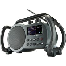 Radio de obra Perfectpro – Altavoz de 5" – Potencia de salida 7W – Bluetooth y DAB+ – Baterías recargables incluidas