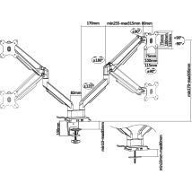 Inline Mobiler Aluminiumstützaufbau Silber Für Büro