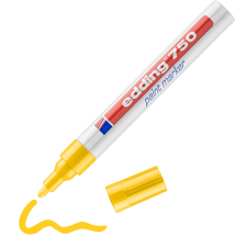 Rotulador Edding Punta Fibra 750 Amarillo Punta Redonda 2-4 Mm (pack De 10 Uds.)