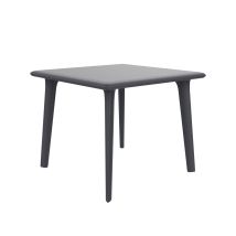Resol - Dessa Mesa Cuadrada Interior, Exterior 90x90 Gris Oscuro