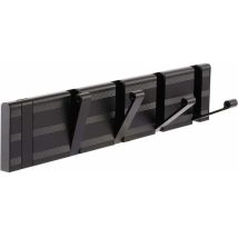 Appendiabiti Pieghevole Da Parete , Appendiabiti Da Parete Nero Resistente Con 5 Ganci, Appendiabiti Moderno In Metallo Per Bagno, Camera Da Letto, 